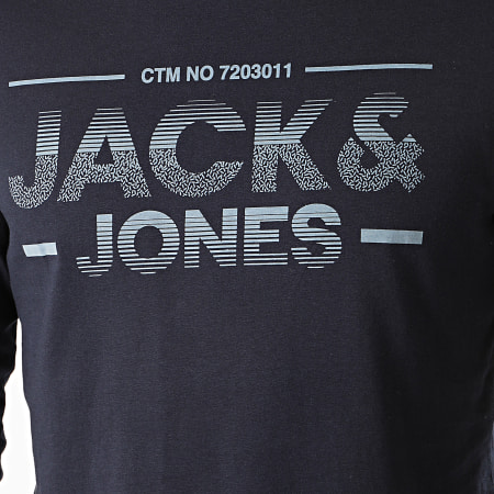 Jack And Jones - Tee Shirt Manches Longues Sead Bleu Nuit
