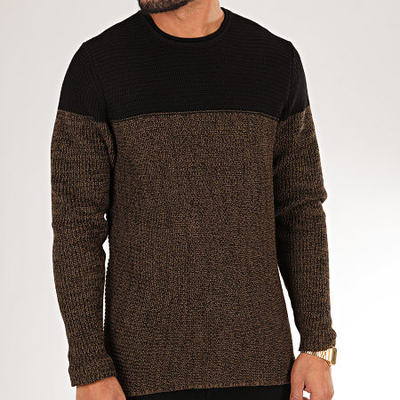 Only And Sons - Pull Sato Noir Marron