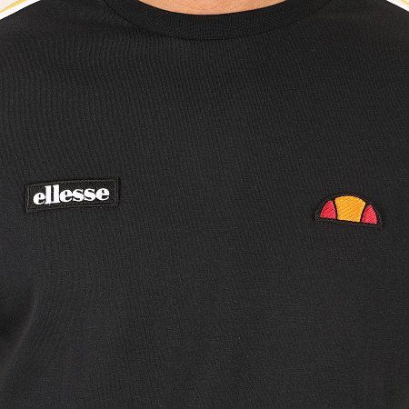 Ellesse - Tee Shirt Oversize A Bandes Iseo Noir