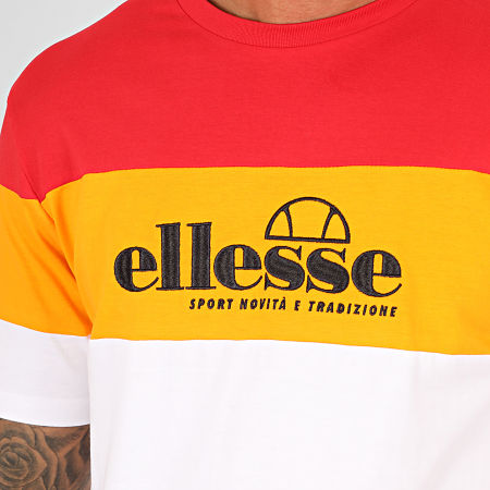 Ellesse - Tee Shirt Nossa Blanc Rouge Orange