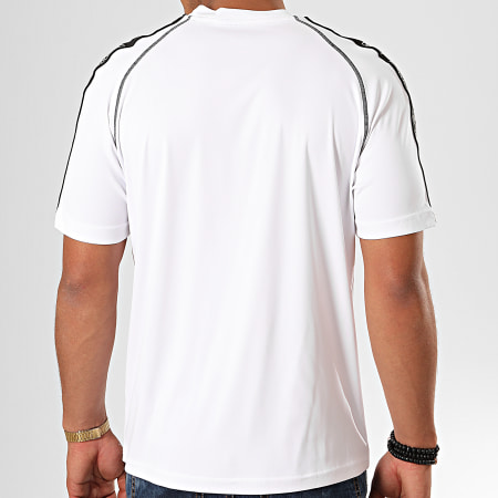 Fila - Tee Shirt De Sport A Bandes Austin 682826 Blanc Noir