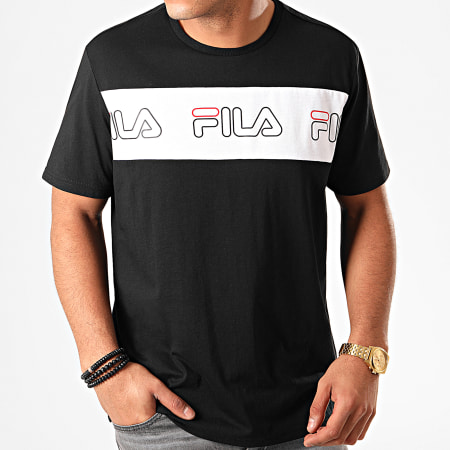 Fila - Tee Shirt Aki Logo 687129 Noir Blanc