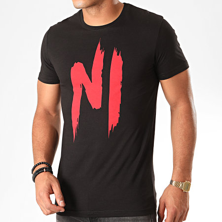 NI by Ninho - Tee Shirt MERCHTS01 Noir Rouge