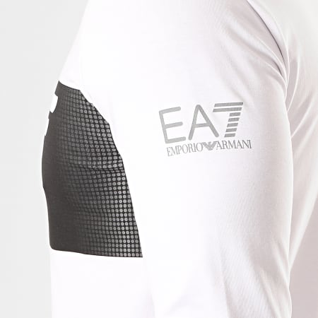 EA7 Emporio Armani - Tee Shirt Manches Longues 6GPT59-PJQ9Z Blanc