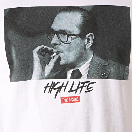 Thug N Swag - Tee Shirt Chirac Clope Blanc