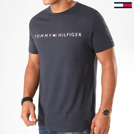 Tommy Hilfiger - Tee Shirt CN Logo Flag 1434 Bleu Marine