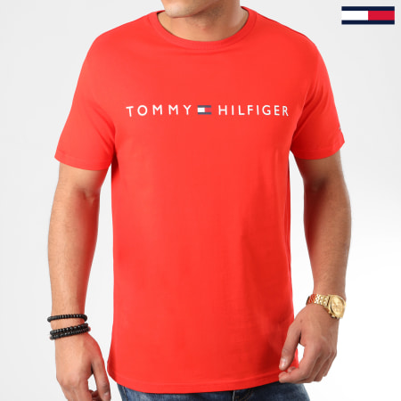 Tommy Hilfiger - Tee Shirt CN Logo Flag 1434 Rouge