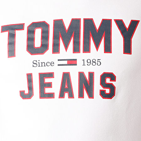 Tommy Jeans - Sweat Capuche Essential 1985 Logo 7025 Blanc