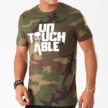 Untouchable - Tee Shirt Logo Camo Vert Kaki