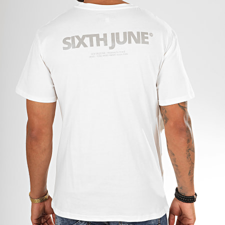 Sixth June - Tee Shirt M4009CTS Blanc Réfléchissant