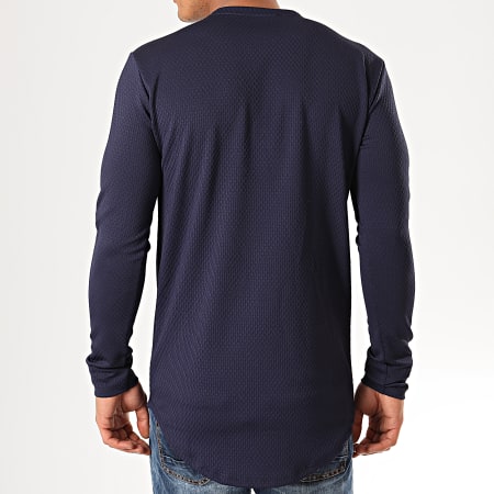 Frilivin - Tee Shirt Oversize Manches Longues 5357 Bleu Marine