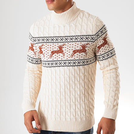 Selected - Pull Reindeer Structure Beige