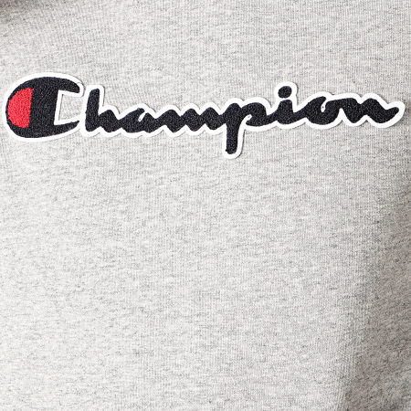 Champion - Sweat Capuche Script Logo 213498 Gris Chiné