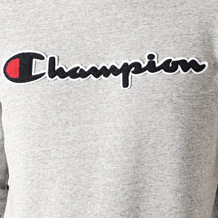 Champion - Sweat Crewneck Script Logo Recycled Terry 213511 Gris Chiné