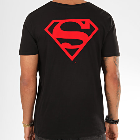 DC Comics - Tee Shirt Back Logo Feutrine Noir Rouge