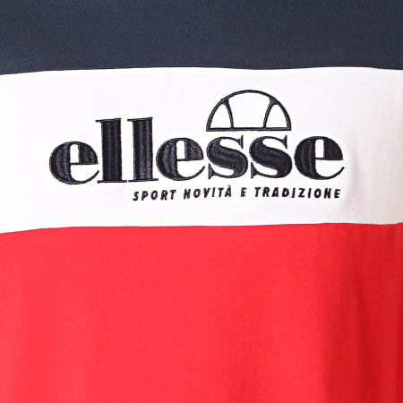 Ellesse - Tee Shirt Manches Longues Tricolore Fermo SHD08107 Rouge Blanc Bleu Marine