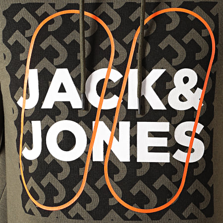 Jack And Jones - Sweat Capuche Booster Vert Kaki