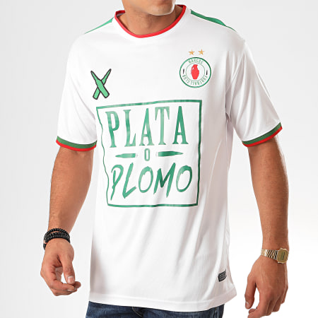 Lacrim - Tee Shirt De Sport A Bandes Plata o Plomo DZ Edition Blanc
