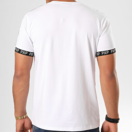 Project X Paris - Tee Shirt A Bandes 1910077 Blanc Réfléchissant
