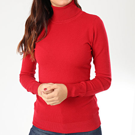 Girls Outfit - Pull Col Roulé Femme MG2125 Rouge