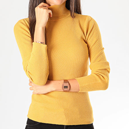 Girls Outfit - Pull Femme D908 Jaune Moutarde