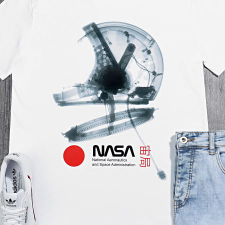 NASA - Tee Shirt X-Ray Helmet Blanc