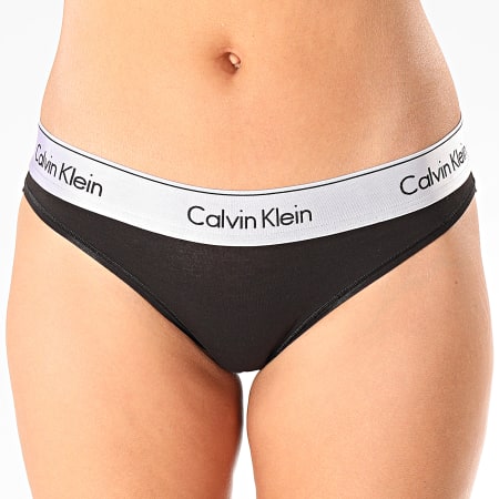 Calvin Klein - Culotte Femme Bikini 000QF5583E Noir Gris