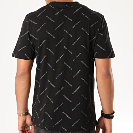 Calvin Klein - Tee Shirt Institutional AOP 4096 Noir