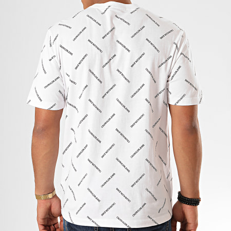 Calvin Klein - Tee Shirt Institutional AOP 4096 Blanc