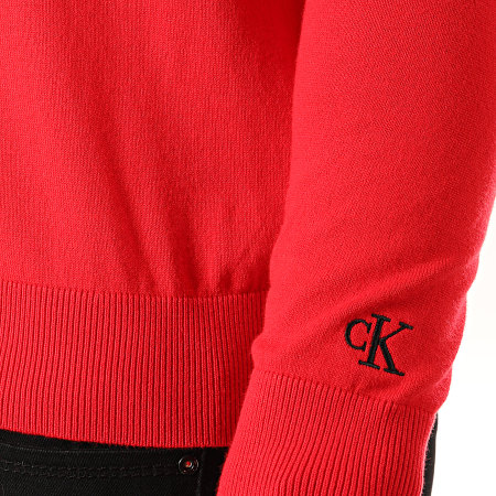 Calvin Klein - Pull Institutional Chest Logo 4113 Rouge 