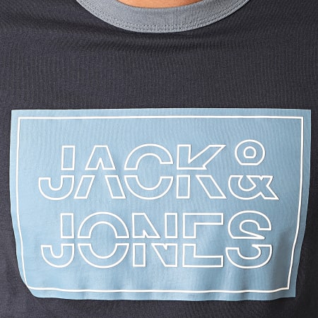 Jack And Jones - Tee Shirt Island Bleu Marine