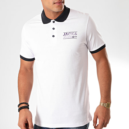 Jack And Jones - Polo Manches Courtes Sead Blanc