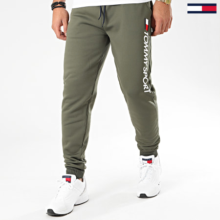 Tommy Hilfiger - Pantalon Jogging Fleece Logo 0189 Vert Kaki