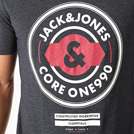 Jack And Jones - Tee Shirt Febby Bleu Marine Chiné