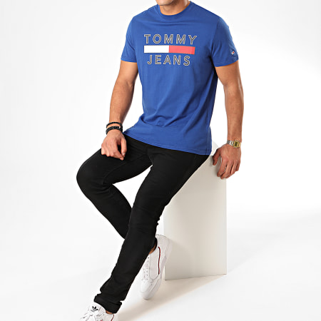 Tommy Jeans - Tee Shirt Essential Logo 7430 Bleu Roi