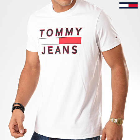 Tommy Jeans - Tee Shirt Essential Logo 7430 Blanc