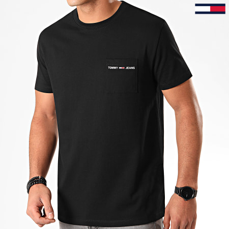 Tommy Jeans - Tee Shirt Poche Logo Pocket 7468 Noir