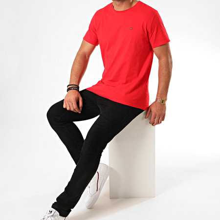 Tommy Jeans - Tee Shirt Essential Solid 4577 Rouge