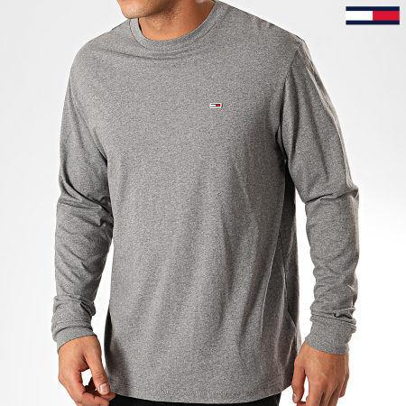Tommy Jeans - Tee Shirt Manches Longues Classics 6959 Gris Chiné
