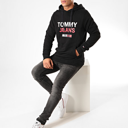 Tommy Jeans - Sweat Capuche Essential Graphic 7414 Noir
