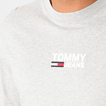 Tommy Jeans - Tee Shirt Manches Longues Corp 7431 Gris Chiné