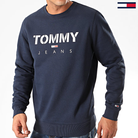 Tommy Jeans - Sweat Crewneck Novel Logo 7614 Bleu Marine