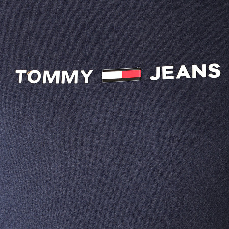 Tommy Jeans - Sweat Capuche Straight Small Logo 7622 Bleu Marine