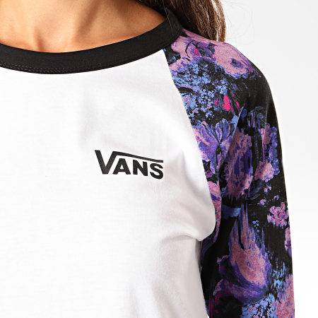 Vans - Tee Shirt Femme Drip Floral Raglan A4BE4 Blanc Floral