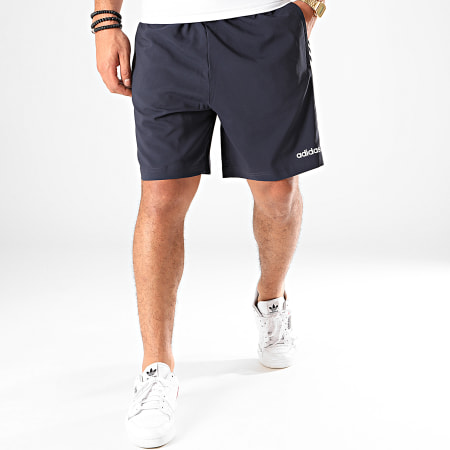 Adidas Originals - Short Jogging A Bandes Essentials Chelsea DU0501 Bleu Marine Blanc
