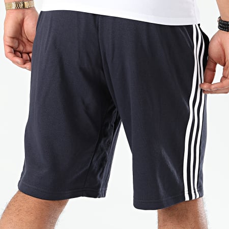 Adidas Sportswear - Short Jogging A Bandes Essentials French Terry DU7832 Bleu Marine
