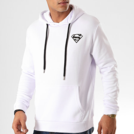 DC Comics - Logo Hoodie Front and Back Blanco