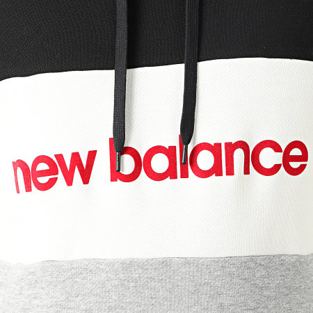 New Balance - Sweat Capuche 742240 Noir Ecru Gris Chiné