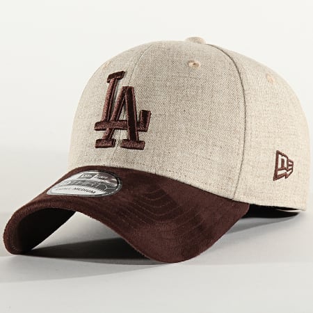 New Era - Casquette Fitted 39Thirty Heather Co 12135004 Los Angeles Dodgers Beige Marron