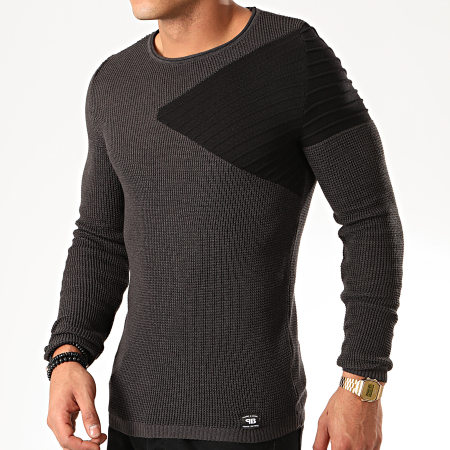 Paname Brothers - Pull PNM-002 Gris Anthracite